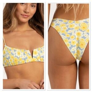 RVCA Freya V French Skimpy Bikini Bottoms S & Freya V Wire Bikini Top L